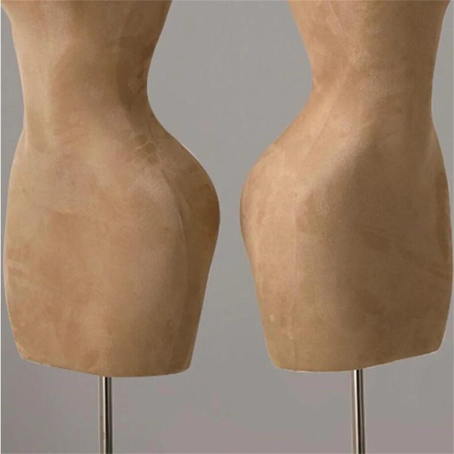 Female BBL-Body Curvy Mannequin with Rolling Wheel Base