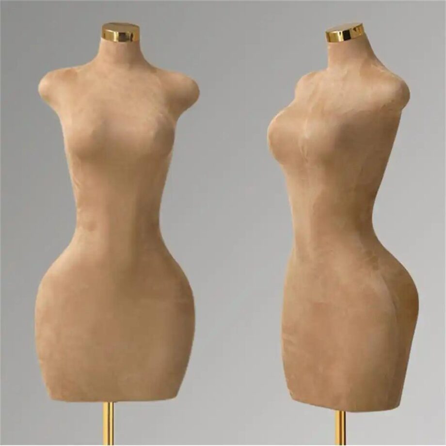 Female BBL-Body Curvy Mannequin with Rolling Wheel Base