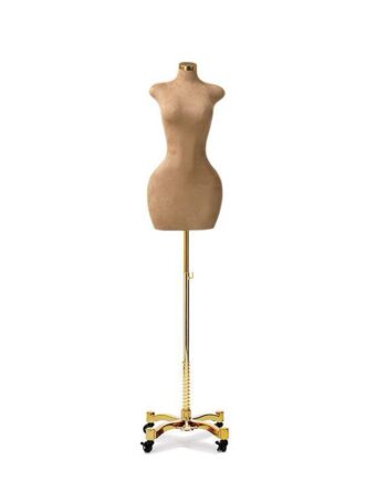 Female BBL-Body Curvy Mannequin with Rolling Wheel Base