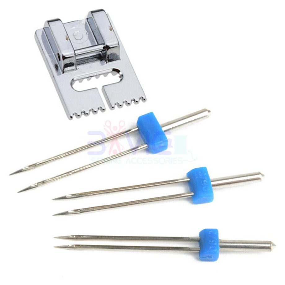 Tabletop Pintuck Foot + Twin Needle