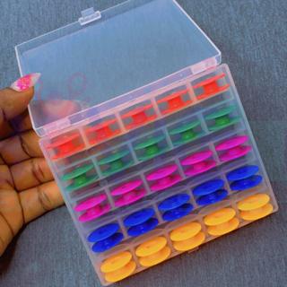 25 Pieces Industrial Plastic Bobbin With Storage