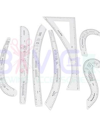 7 Pieces Acrylic Plastic Ruler Set
