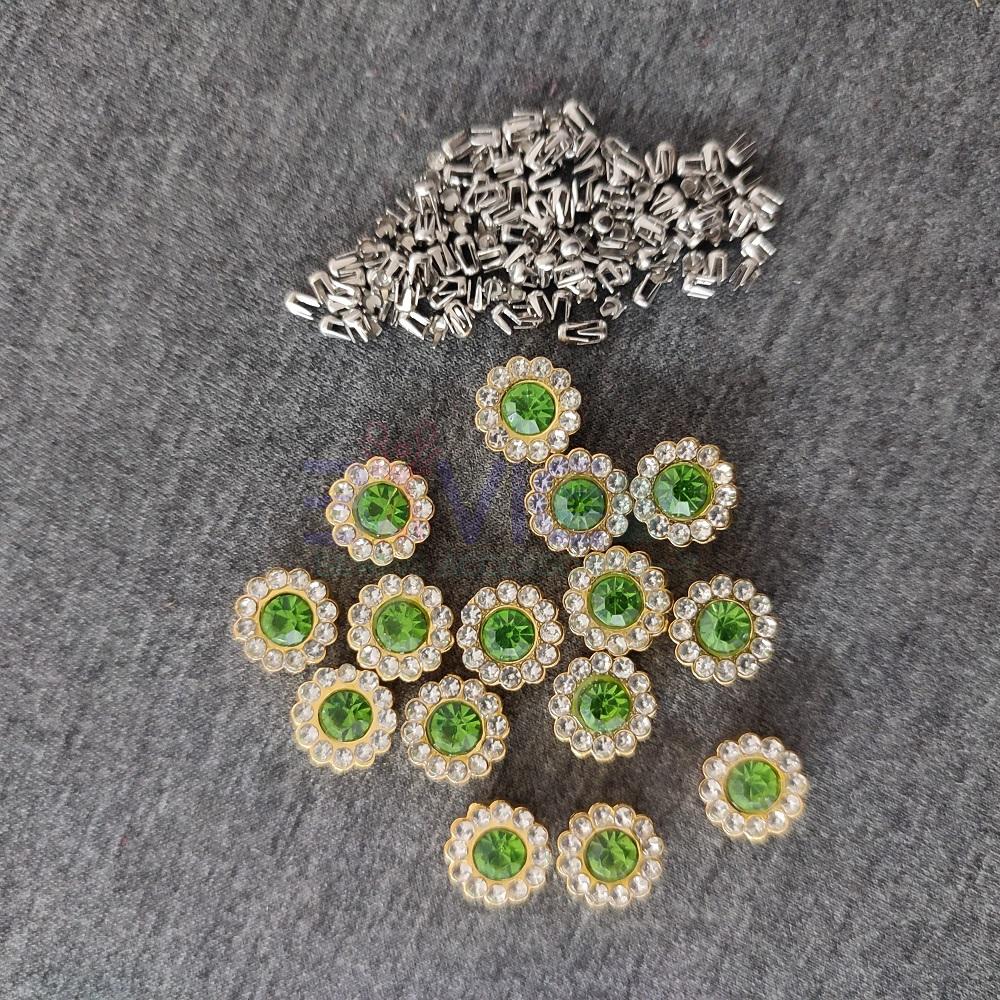 Lemon Green Sunflower Rivet - Image 2