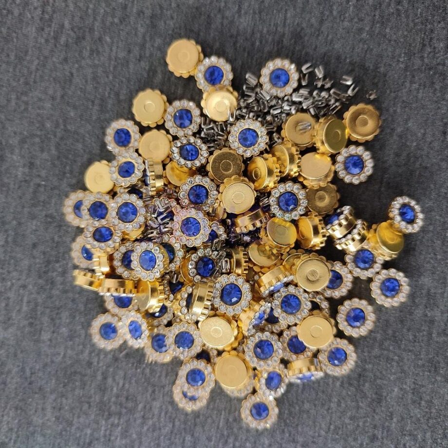 Royal Blue Sunflower Rivet