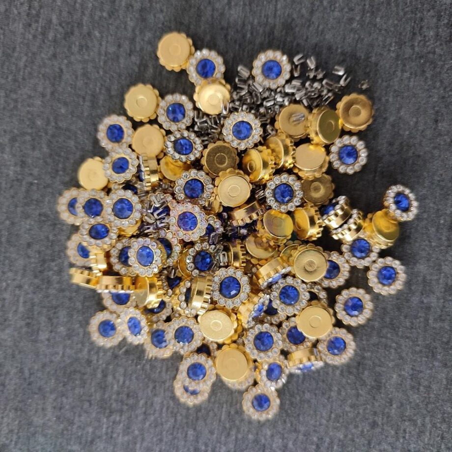 Royal Blue Sunflower Rivet