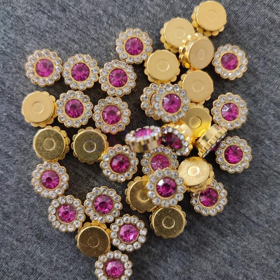 Fuchsia Pink Sunflower Rivet