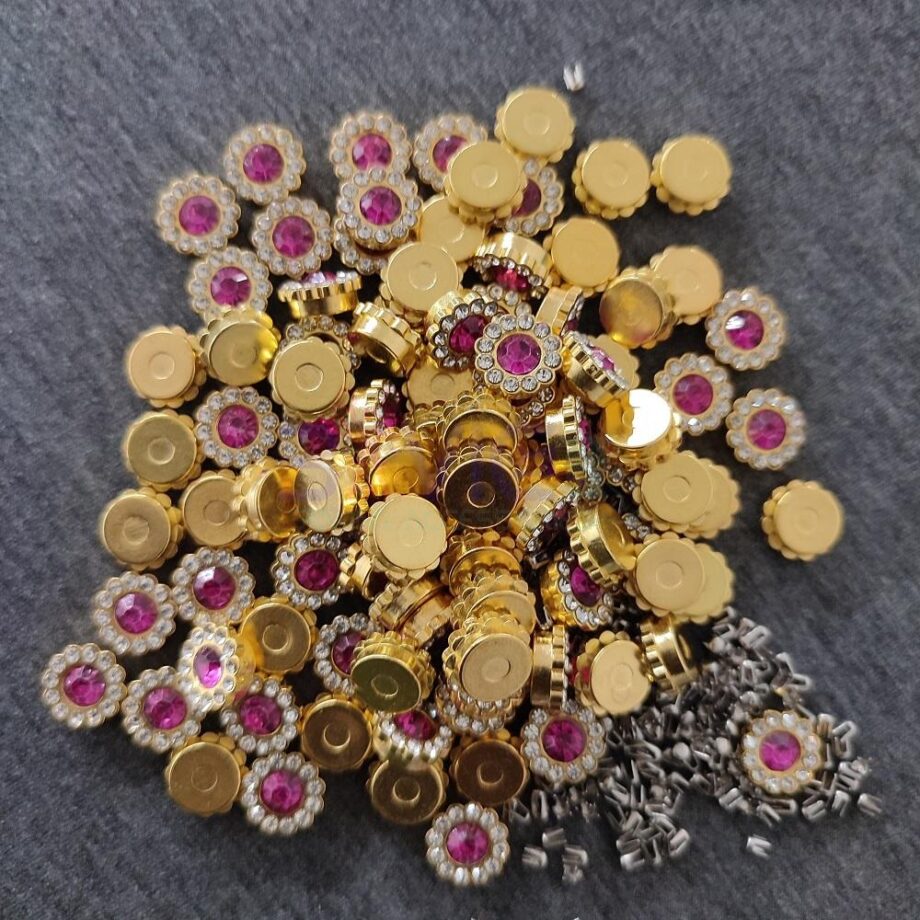 Fuchsia Pink Sunflower Rivet