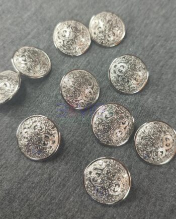 Silver Retro Metal Button
