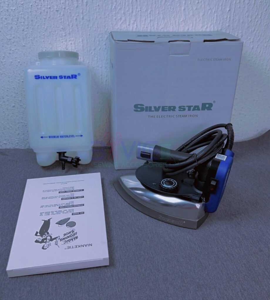 Silver Star Gravity Steam Iron + Teflon Cover