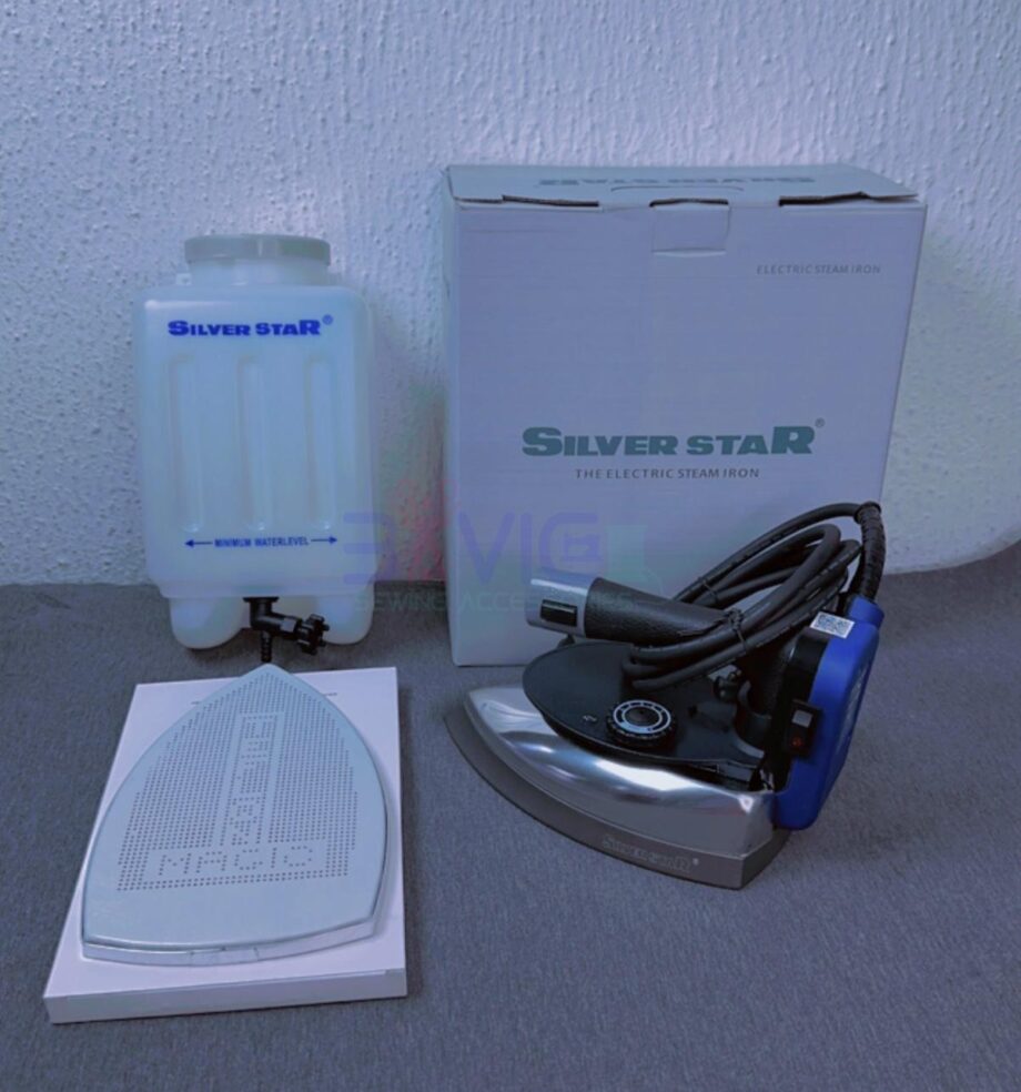 Silver Star Gravity Steam Iron + Teflon Cover