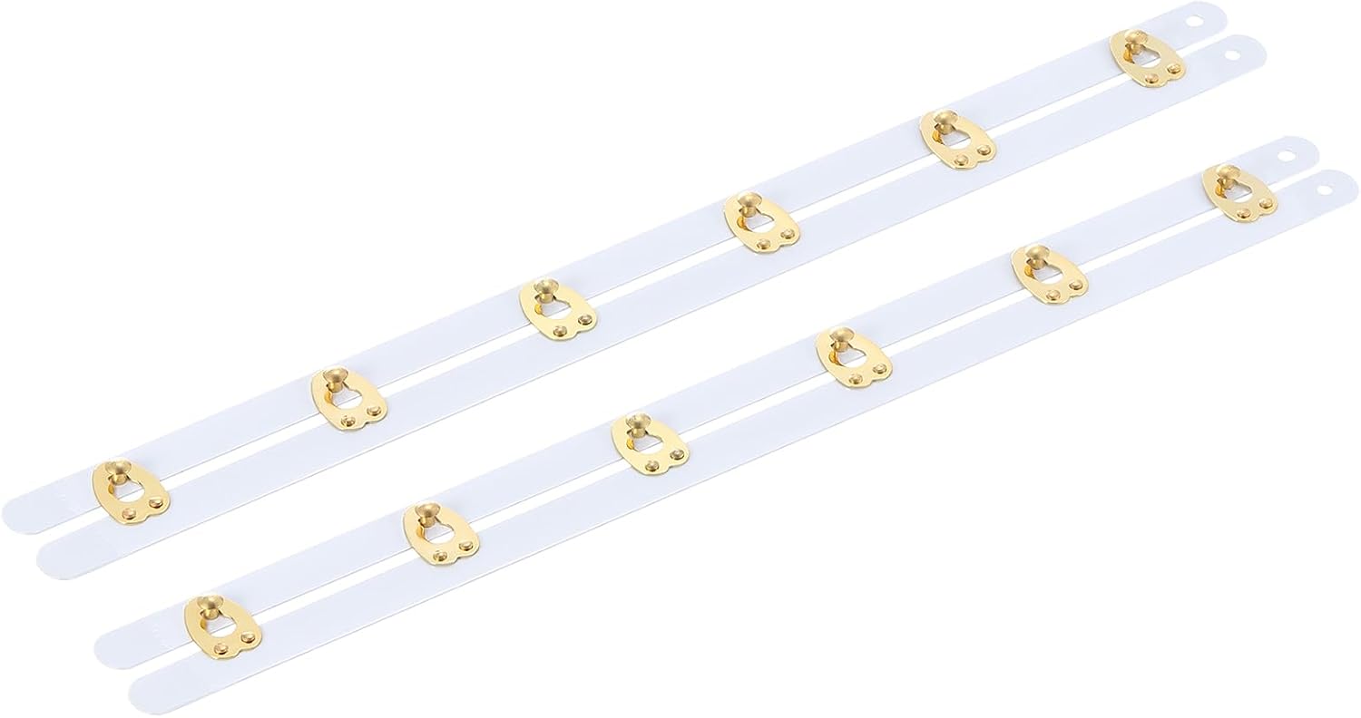 White 6 Buckles Corset Busk (Gold) - Image 8
