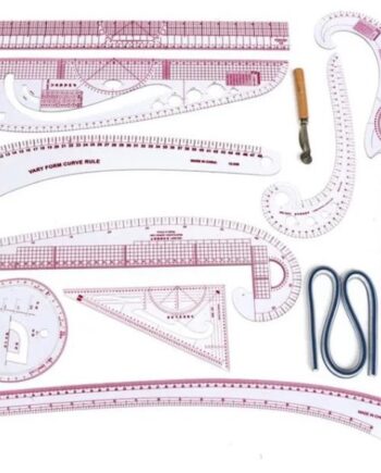 11pcs Flexible Plastic Ruler Set