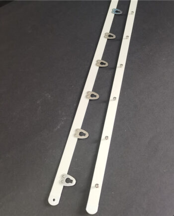White 6 Buckles Corset Busk (Silver)