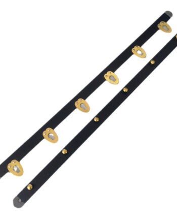 Black 7 Buckles Corset Busk (Gold)