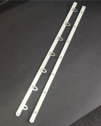 White 7 Buckles Corset Busk (Silver)
