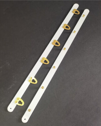 White 6 Buckles Corset Busk (Gold)